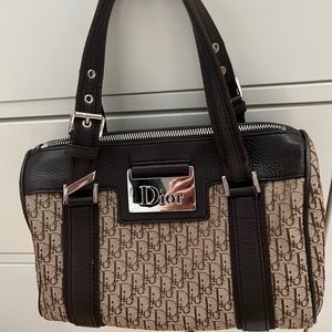 SOLD Christian Dior beige/brown Diorissimo small boston bag